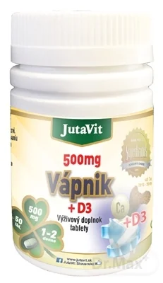 JutaVit Vápnik 500 mg + D3 tbl 1x50 ks
