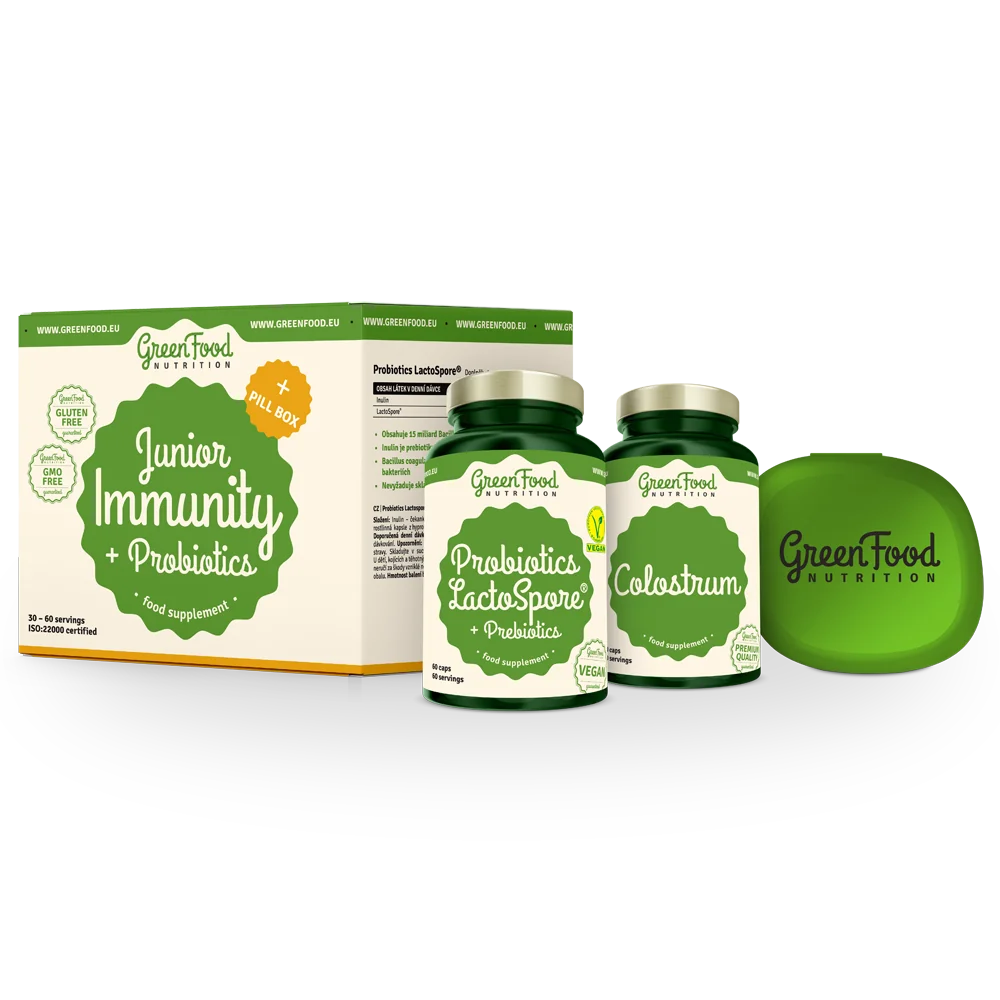 GreenFood Nutrition JUNIOR IMMUn+Probio+Pillbox 1×1set