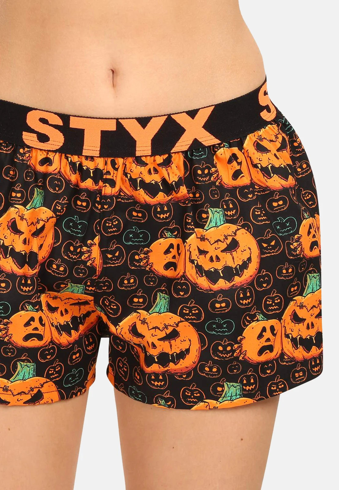Dámske trenky art športová guma Halloween tekvica (T1755) M