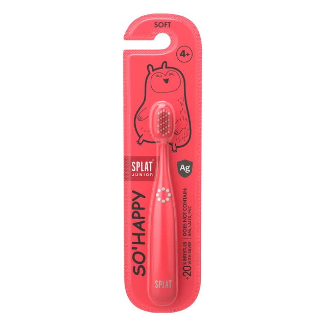 SPLAT JUNIOR zubná kefka so striebrom SOFT pre deti 4+ 1×1 ks, zubná kefka pre deti