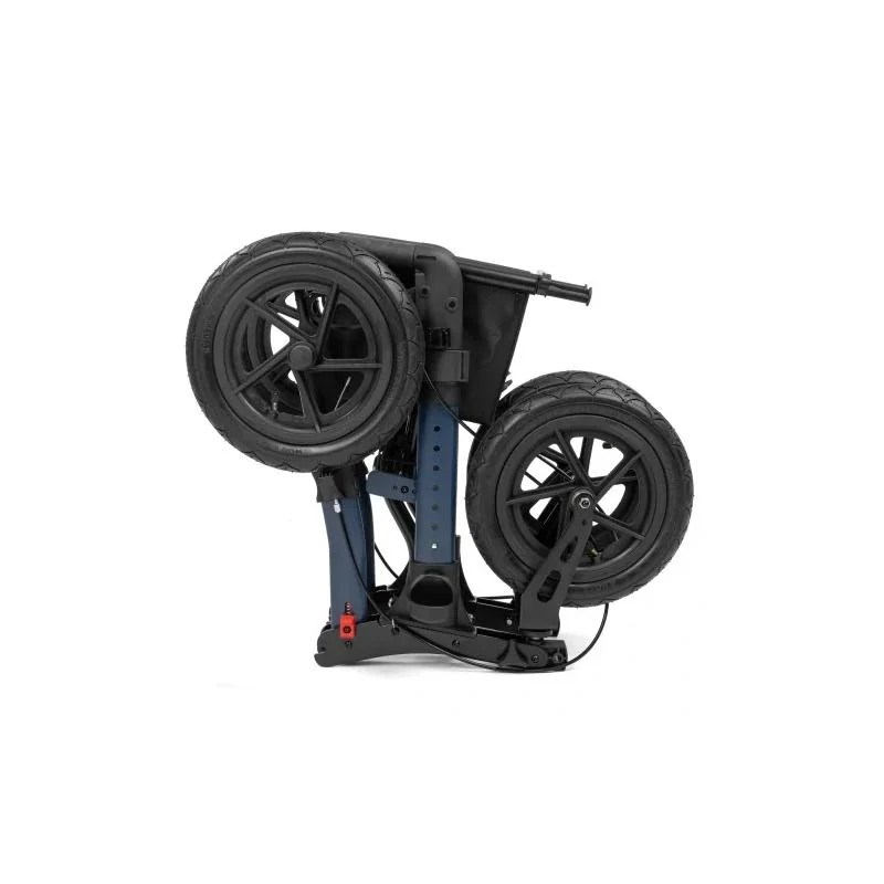 Odľahčené 4-kolesové chodítko YOLA AIR, pneumatické kolesá, modré, 136 kg