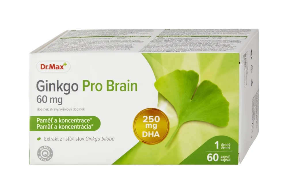 Dr. Max Ginkgo Pro Brain 1×60 cps, výživový doplnok