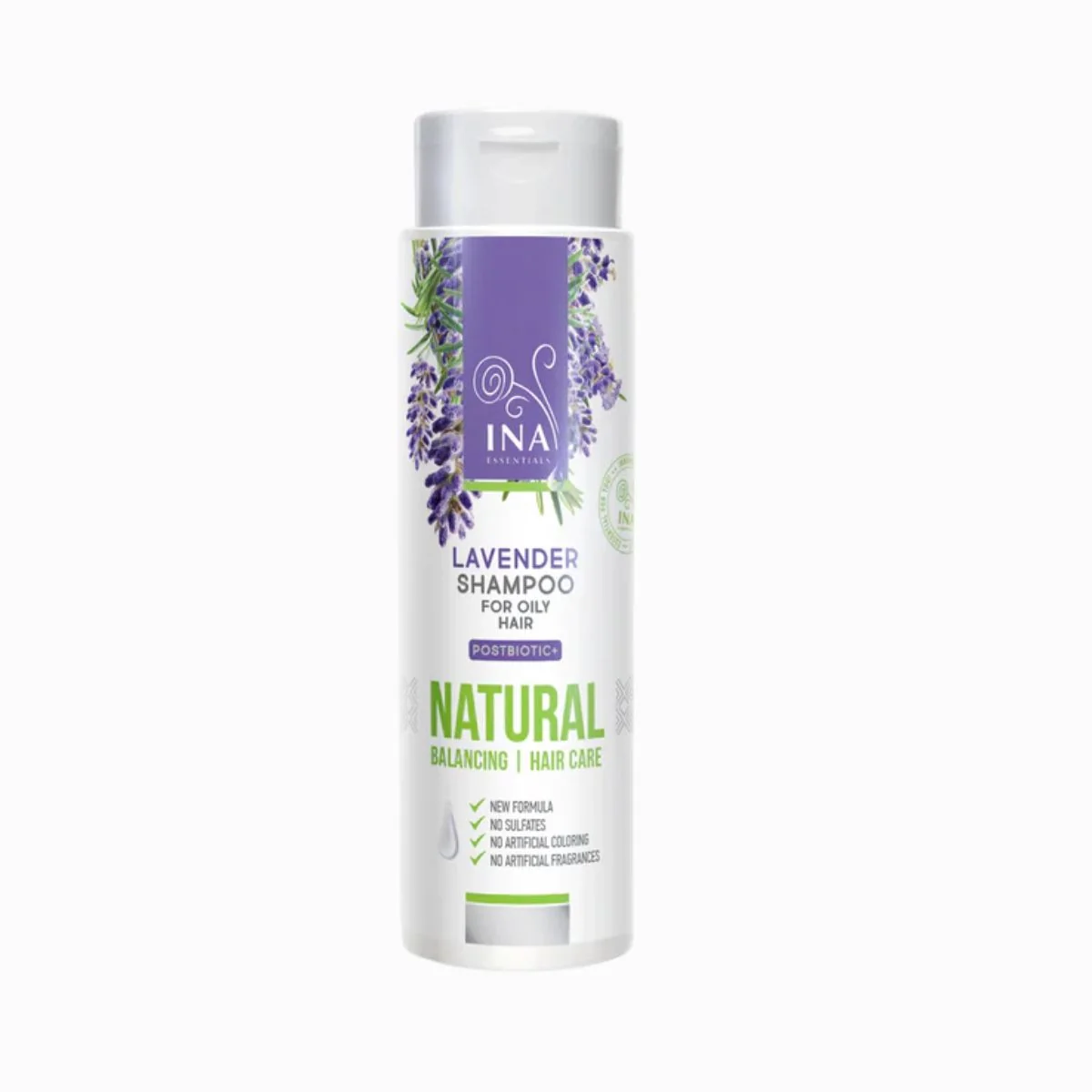 Prírodný levanduľový šampón - lupiny a citlivá pokožka hlavy - 200 ml - INA Essentials