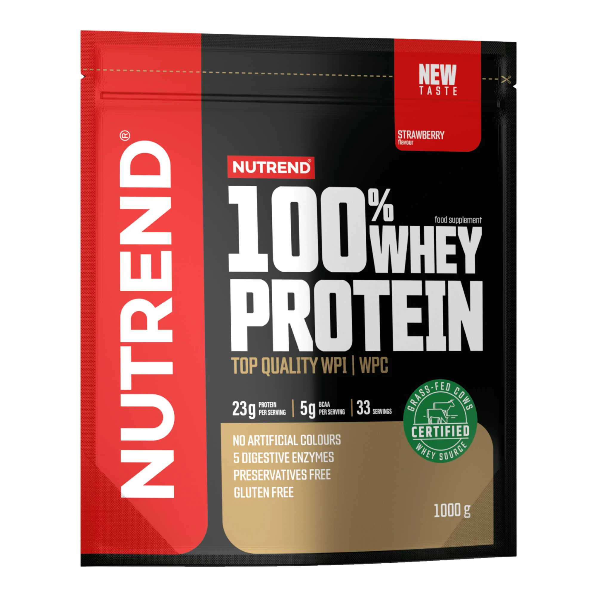100% WHEY PROTEIN, jahoda 1000 g