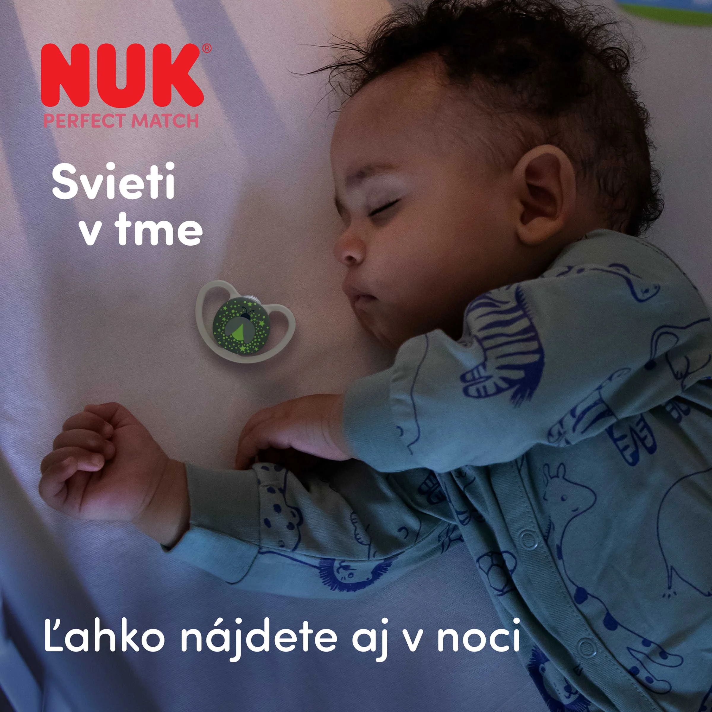 NUK cumlík Perfect Match AIR Night LION 0-6m 2 ks
