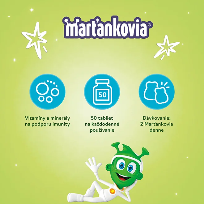 Marťankovia GUMMY Super Imunita & Betaglukán 1×50 ks, výživový doplnok
