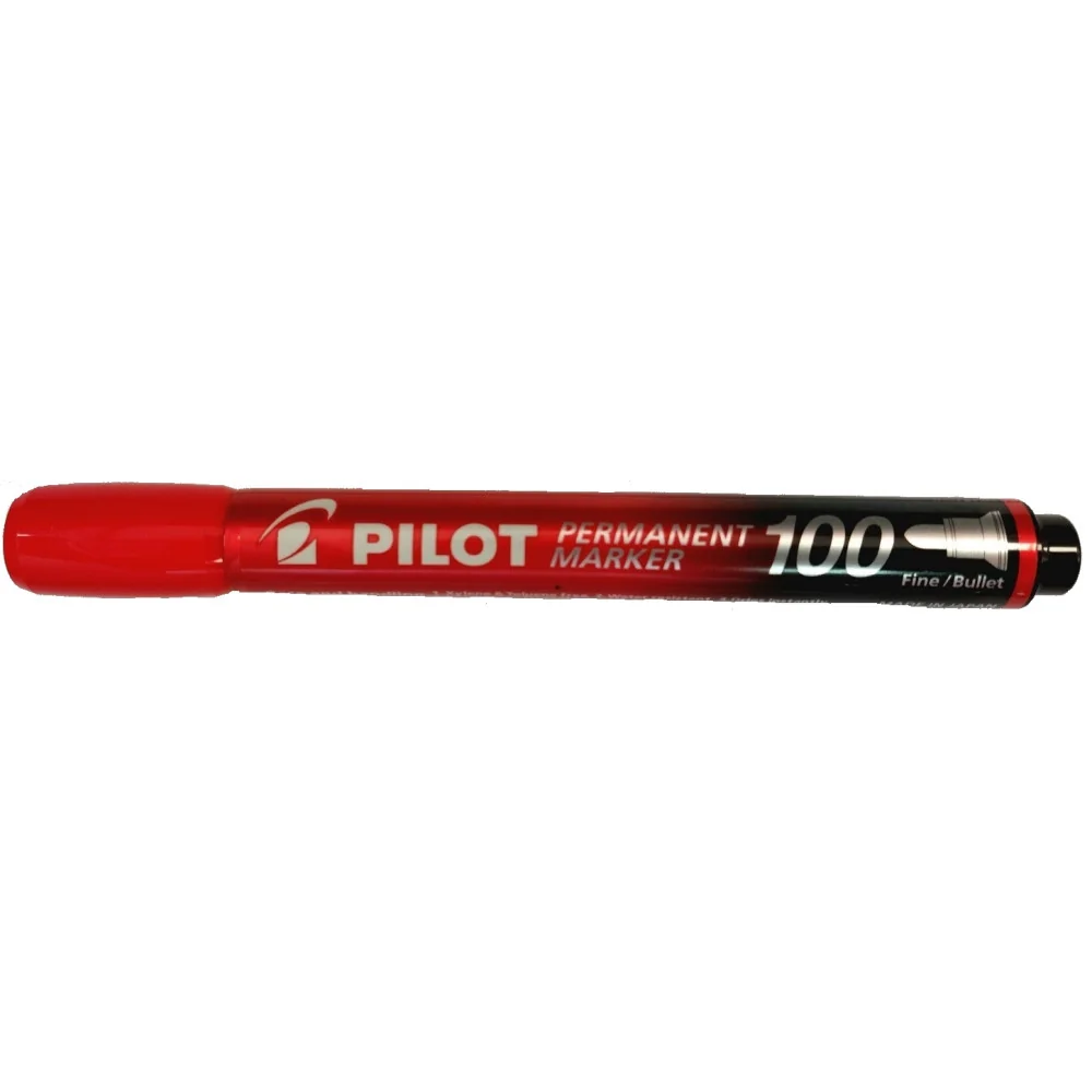 Pilot Permanentný alkoholový popisovač 100 1mm červený 10ks-Pilot