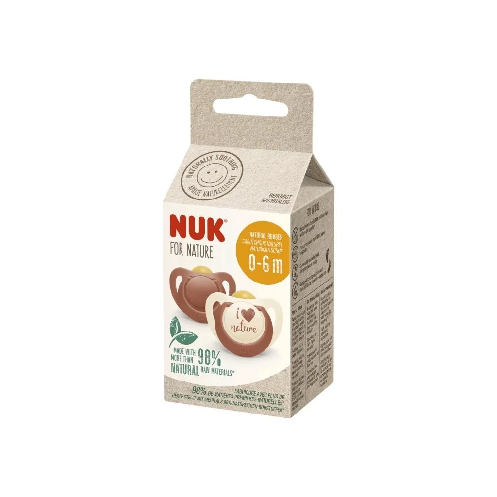 Latexový cumlík NUK For Nature 0-6m 2 ks červená 0-6 m, 20C48964