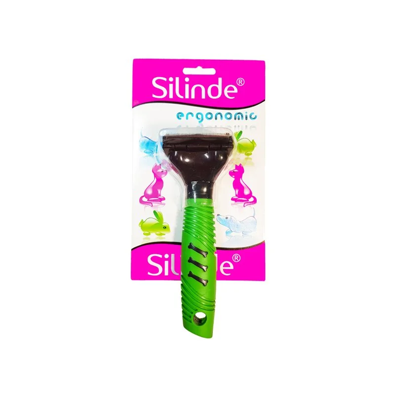 Hrable s ergonomickou rúčkou na vyčesávanie podsady zelená, čierna, 4,6 cm