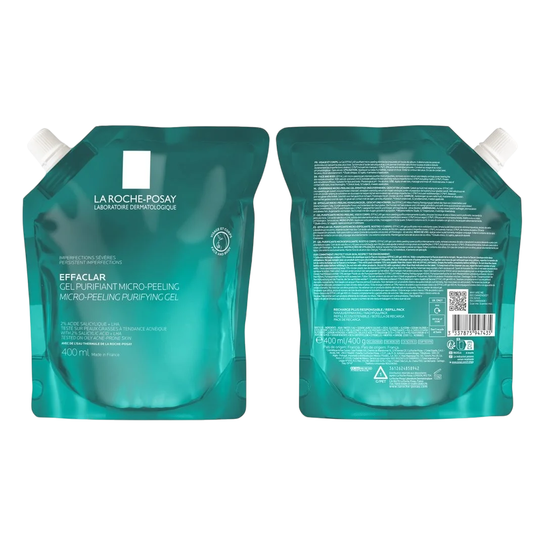 LA ROCHE-POSAY EFFACLAR mikropeelingový gel - NÁPLŇ 400 ml
