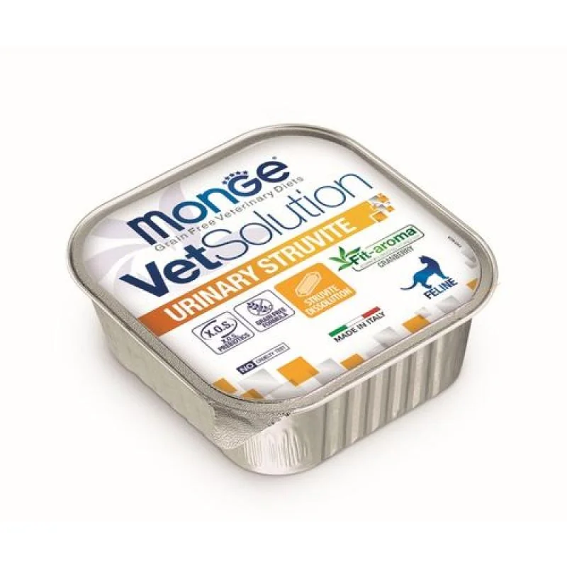 MONGE VetSolution Cat Urinary Struvite 100g paštéta pre mačky na rozpúšťanie struvitových kameňov