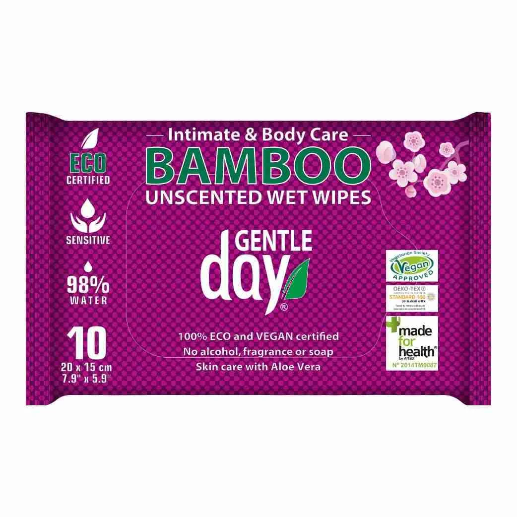 Gentle Day Bambusové intímne obrúsky 1×10 ks, intímne obrúsky