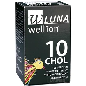 Wellion LUNA CHOL 1×10 ks, testovacie prúžky k prístroju LUNA