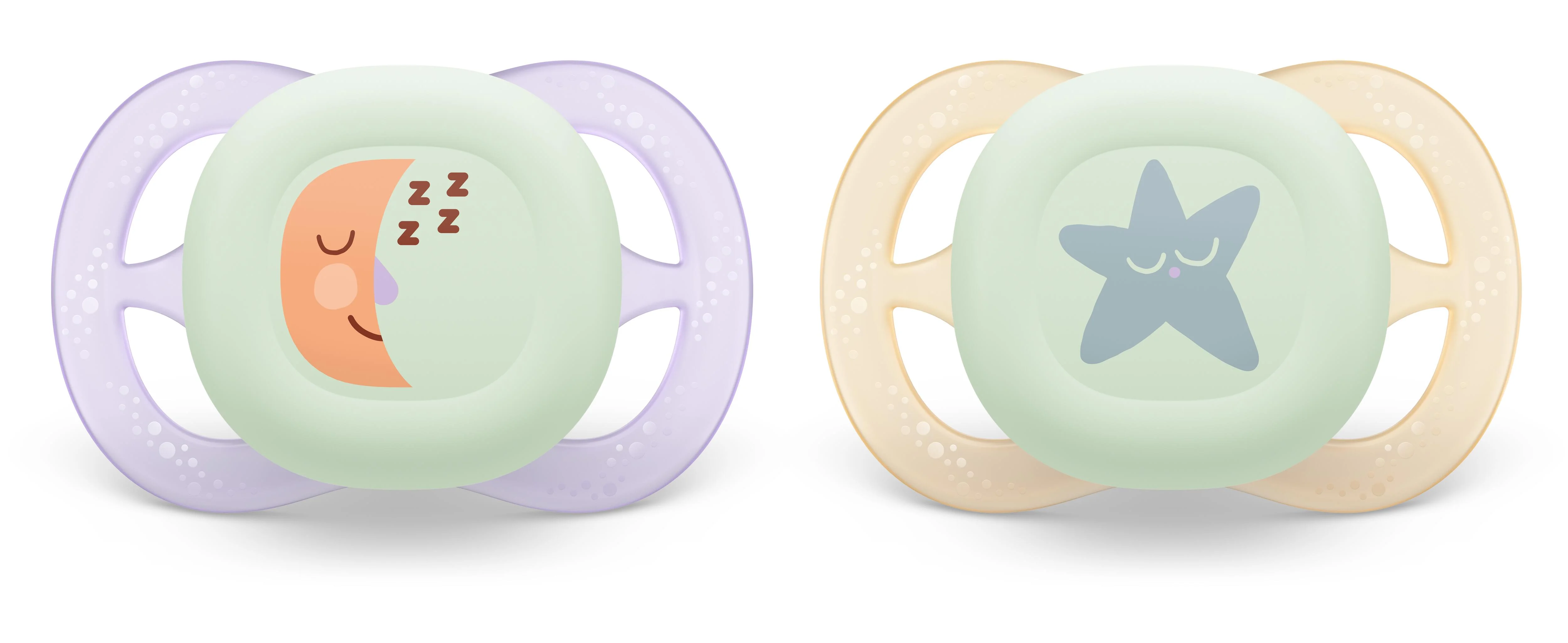 Philips AVENT - Cumlík Ultrastart s obrázkom SCF075/17, nočný 0-2 m, dievča 2 ks