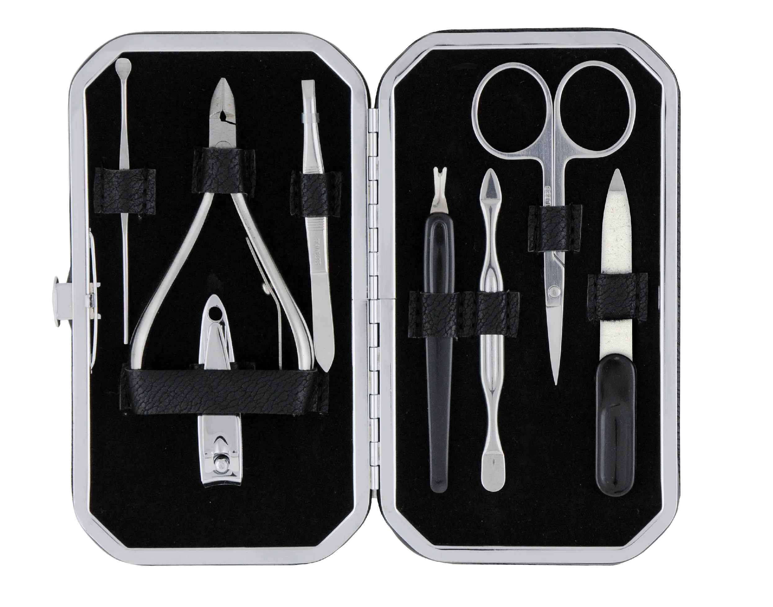 Inter-Vion Elegantná unisex manikúra (čierna) 1×1 set, set na manikúru