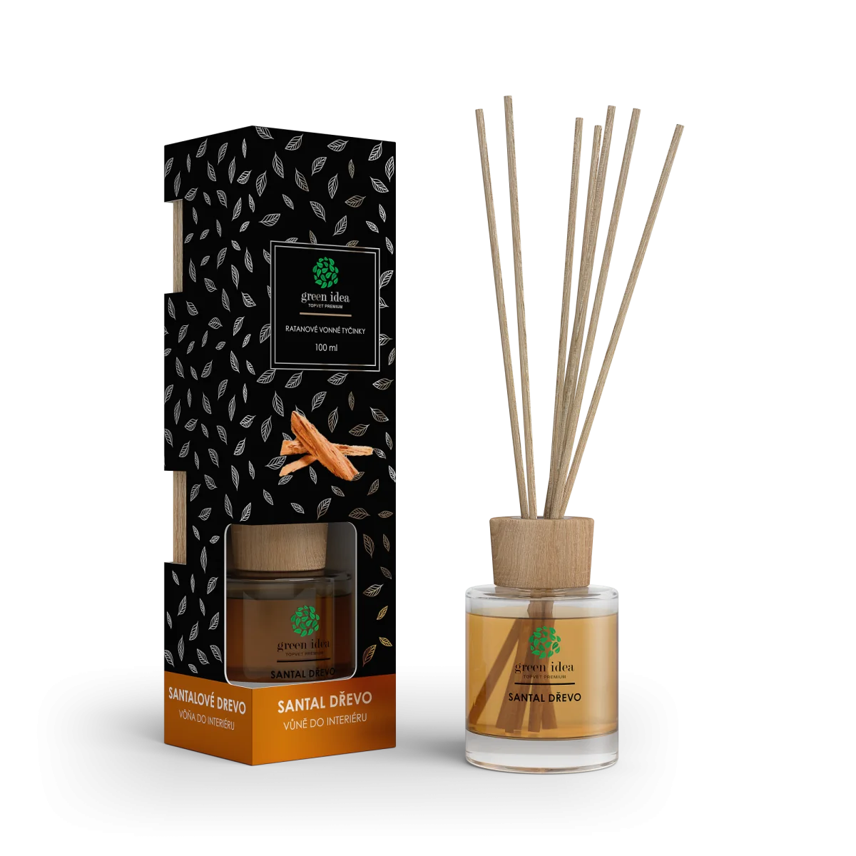 Ratanové vonné tyčinky Santalové drevo 100 ml - Green idea