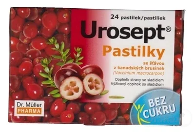 Dr. Müller UROSEPT Pastilky bez cukru 1×24 ks, výživový doplnok