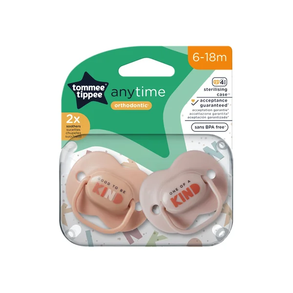 Tommee Tippee Cumlík silikón AnyTime, 6-18m, 2ks - viac farebných variant 1×2 ks, silikónový cumlík