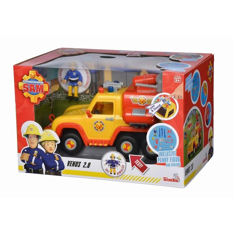 SIMBA - Požiarnik Sam Hasičské auto Venuša 2.0 cm s figúrkou