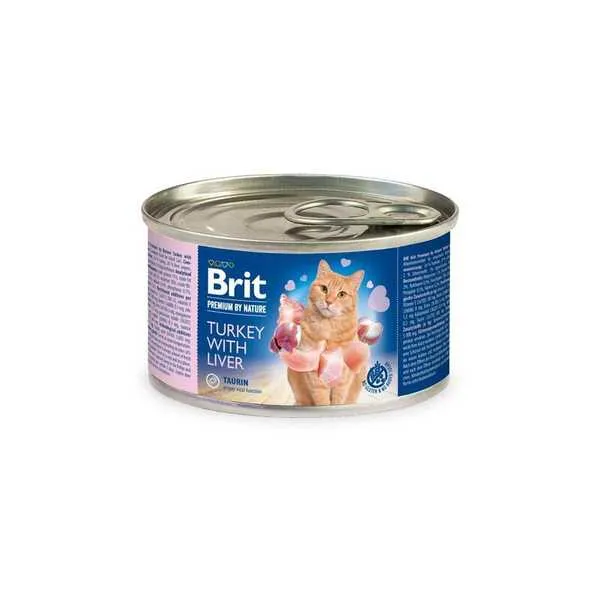 Brit Premium By Nature Cat Turkey With Liver 200g