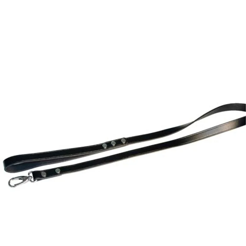 COBBYS PET Vodidlo z pravej kože čierne 120cm/20mm