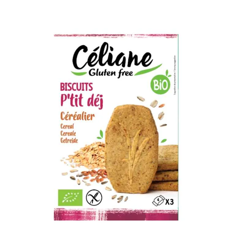 Celiane bezlepkové  cereálne raňajkové sušienky 1×140 g, raňajkové sušienky