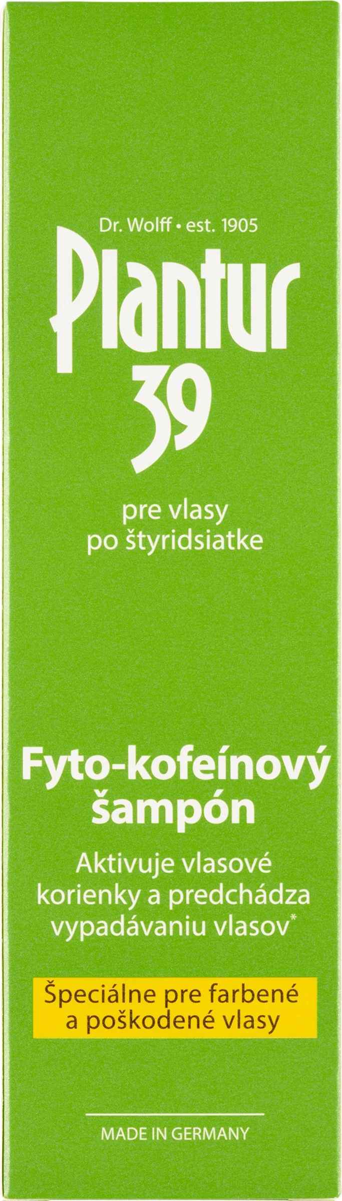 Plantur 39 Fyto-kofeinový šampón pre farbené vlasy 1×250 ml, kofeínový šampón