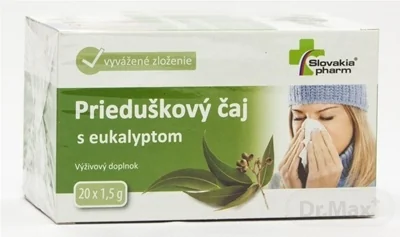 Slovakiapharm Prieduškový čaj s eukalyptom 20×1,5 g, bylinný čaj