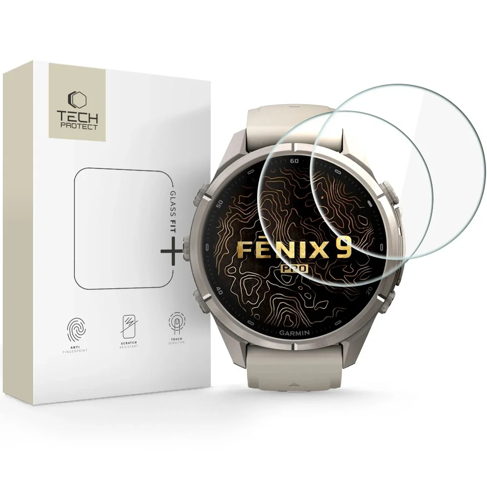 Tech-Protect Glass Fit 2x ochranné sklo na Garmin Fenix 9 Pro (43mm)