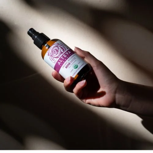 Alteya Organics Ružová voda BIO sprej sklo Amber Glas 120 ml