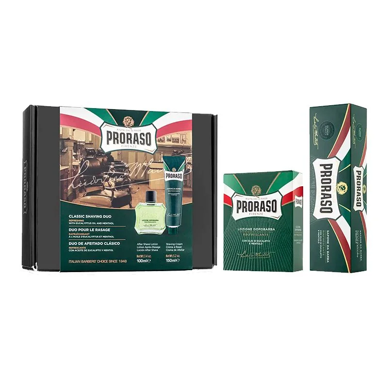 Proraso Refreshing Voda Po Hol+Krem 1×1 ks, pánska kozmetická sada