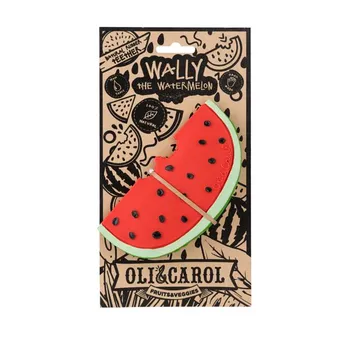 Oli&Carol Wally the Watermelon - hryzátko a hračka do vody melón 1×1 ks, eko-hračka pre deti