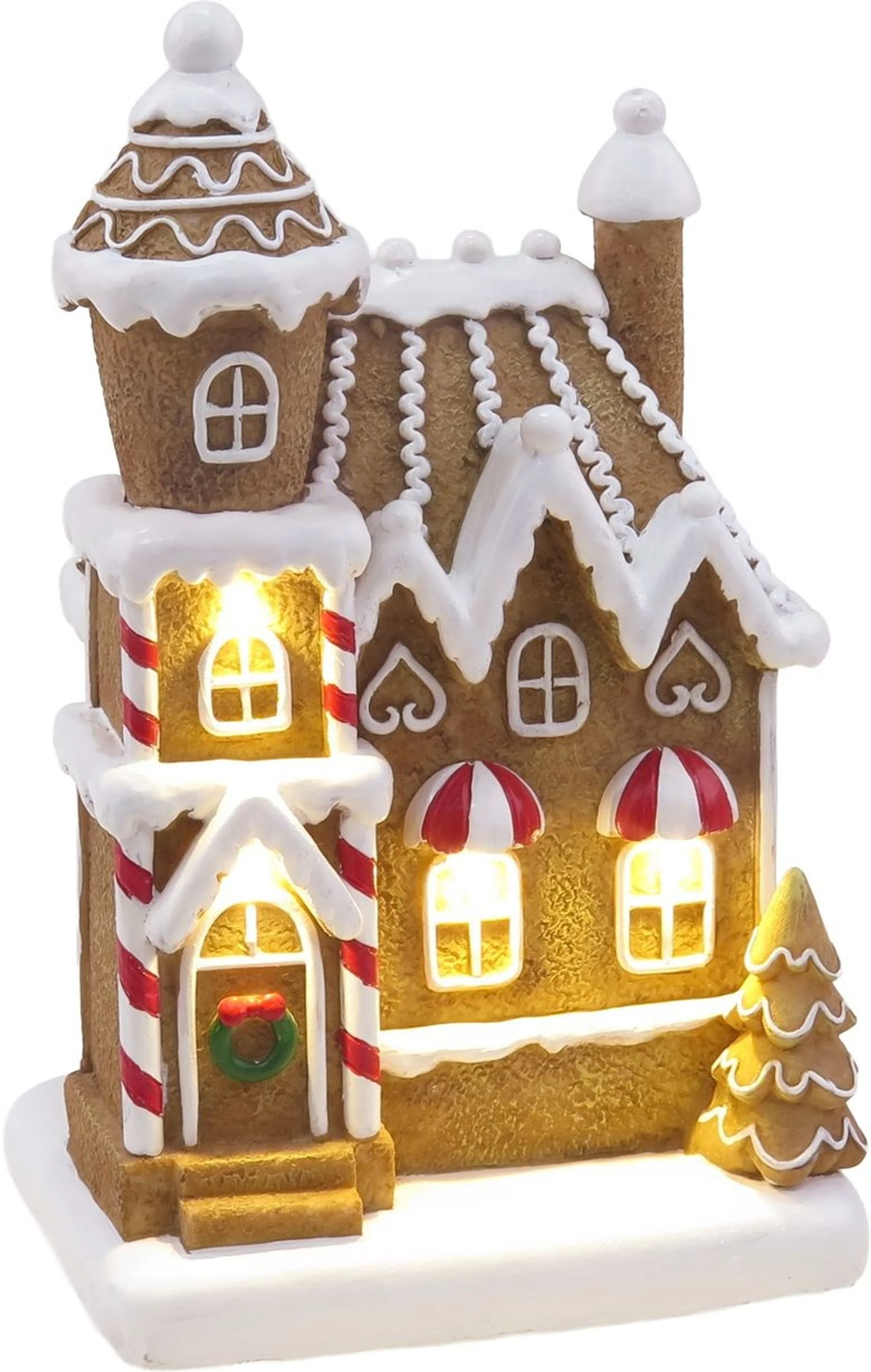 MagicHome vianočný LED perníkový domček, 1 ks 2xAAA, 11,8x9,7x19,2 cm
