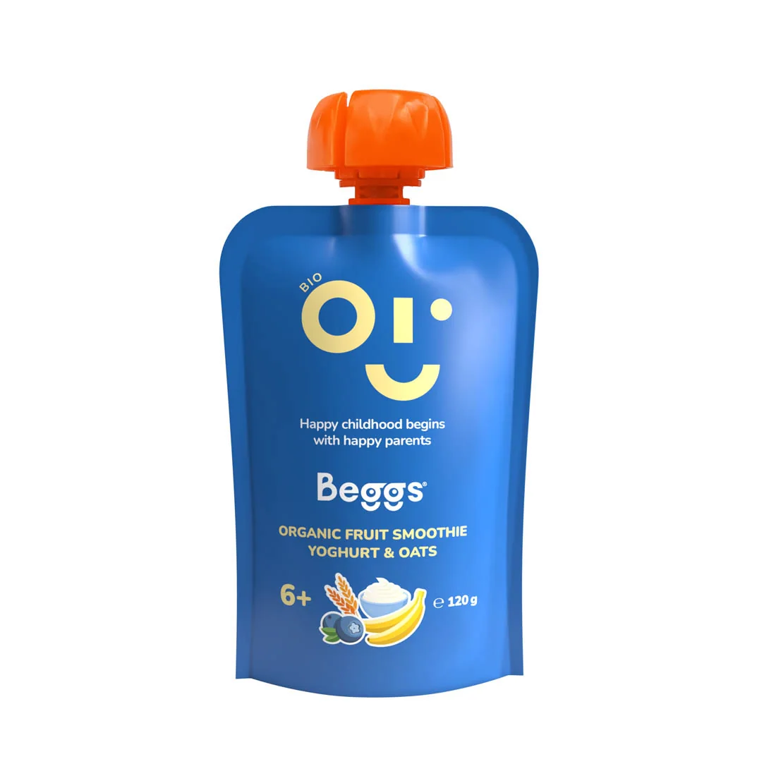 Beggs Smoothie s ovocím, jogurtom a ovsenými vločkami 1×120 g, smoothie
