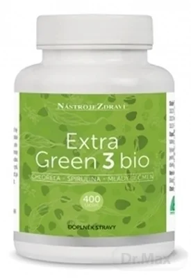 NástrojeZdravia Extra GREEN 3 BIO 1×400 tbl, zmes chlorelly spiruliny