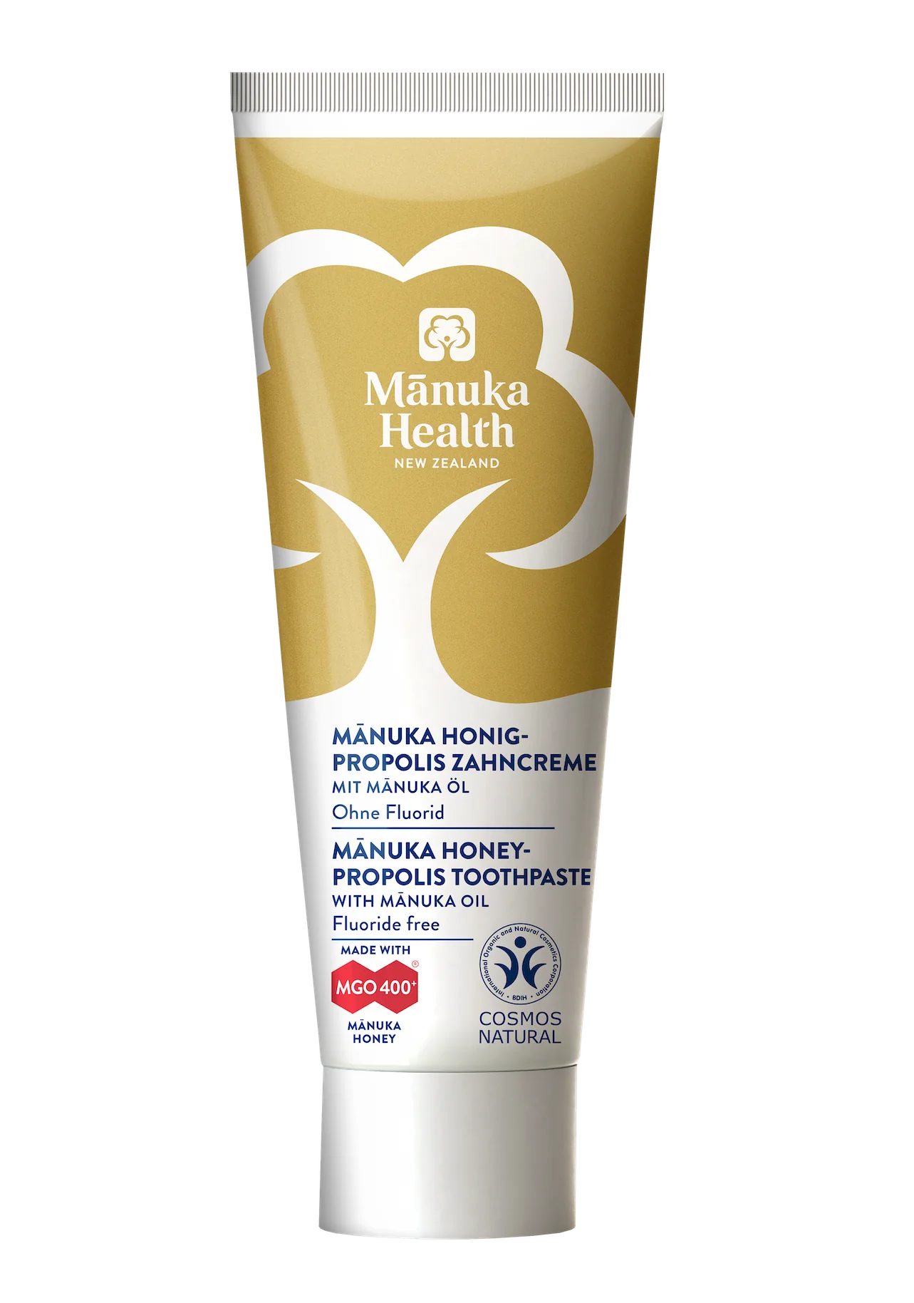 Manuka Zubná pasta MGO 400+ bez fluoridu s propolisom 75 ml