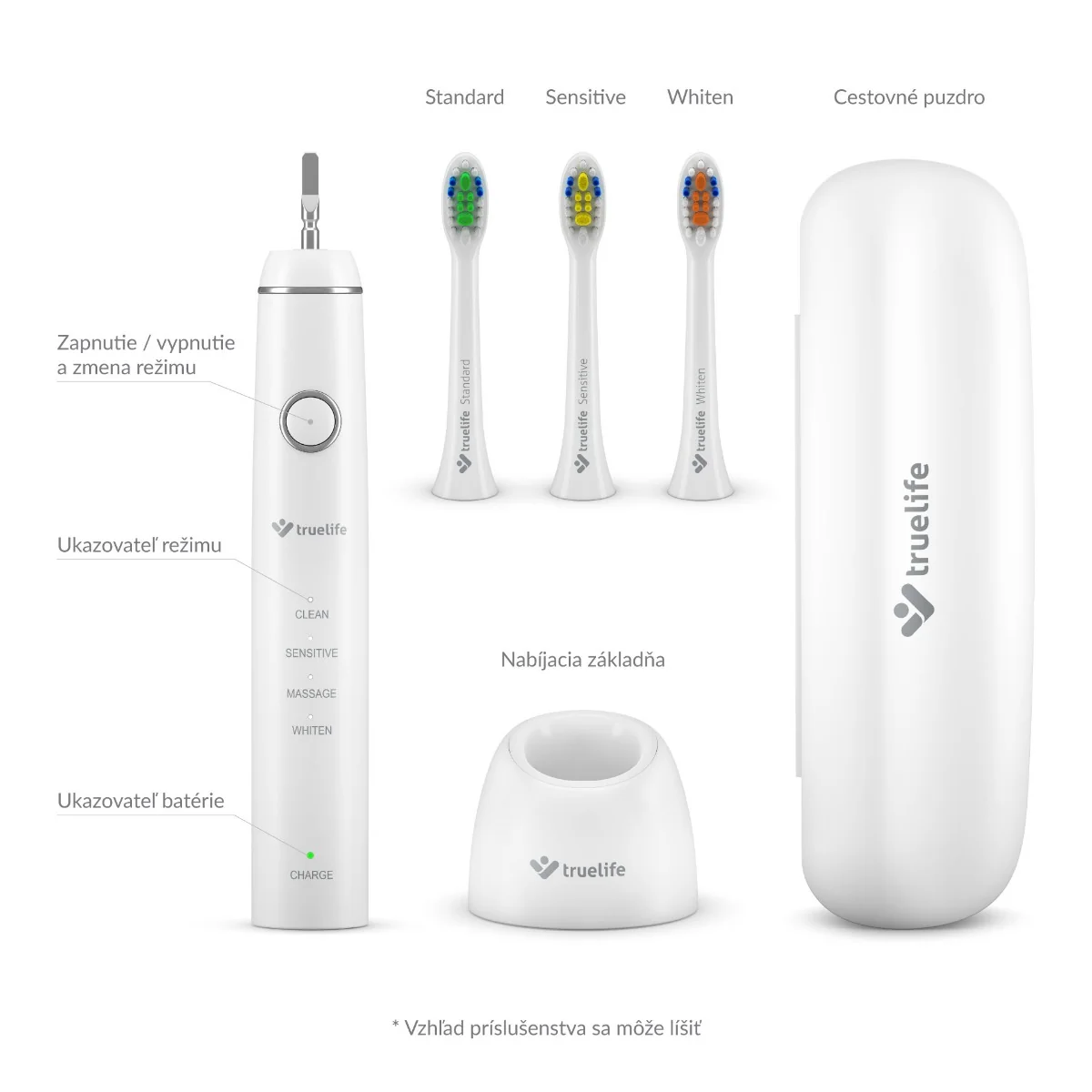 TrueLife SonicBrush Compact Duo 1×2 ks, set sonických zubných kefiek