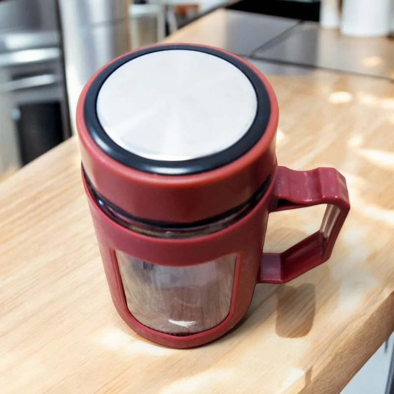Livefy hrnček na kávu a čaj Linea 500 ml, červený
