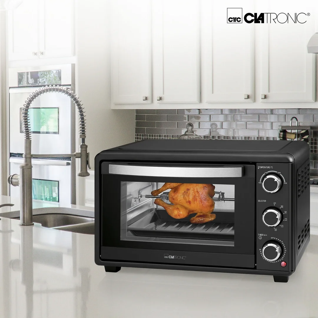 Clatronic MBG 3727 teplovzdušná mini rúra 25 l s rožňom, 1500 W
