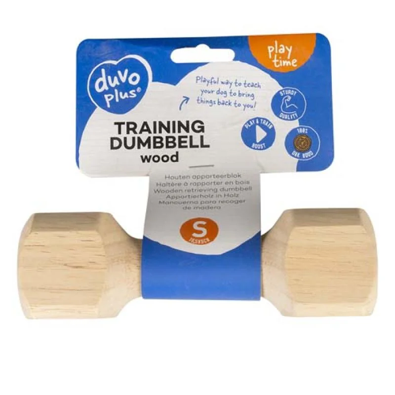DUVO+ Aportovacia činka z dreva pre psov S - 16,5x5x5cm -150g