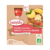 BABYBIO Kapsička jablko, marhuľa, banán (4x 90 g)