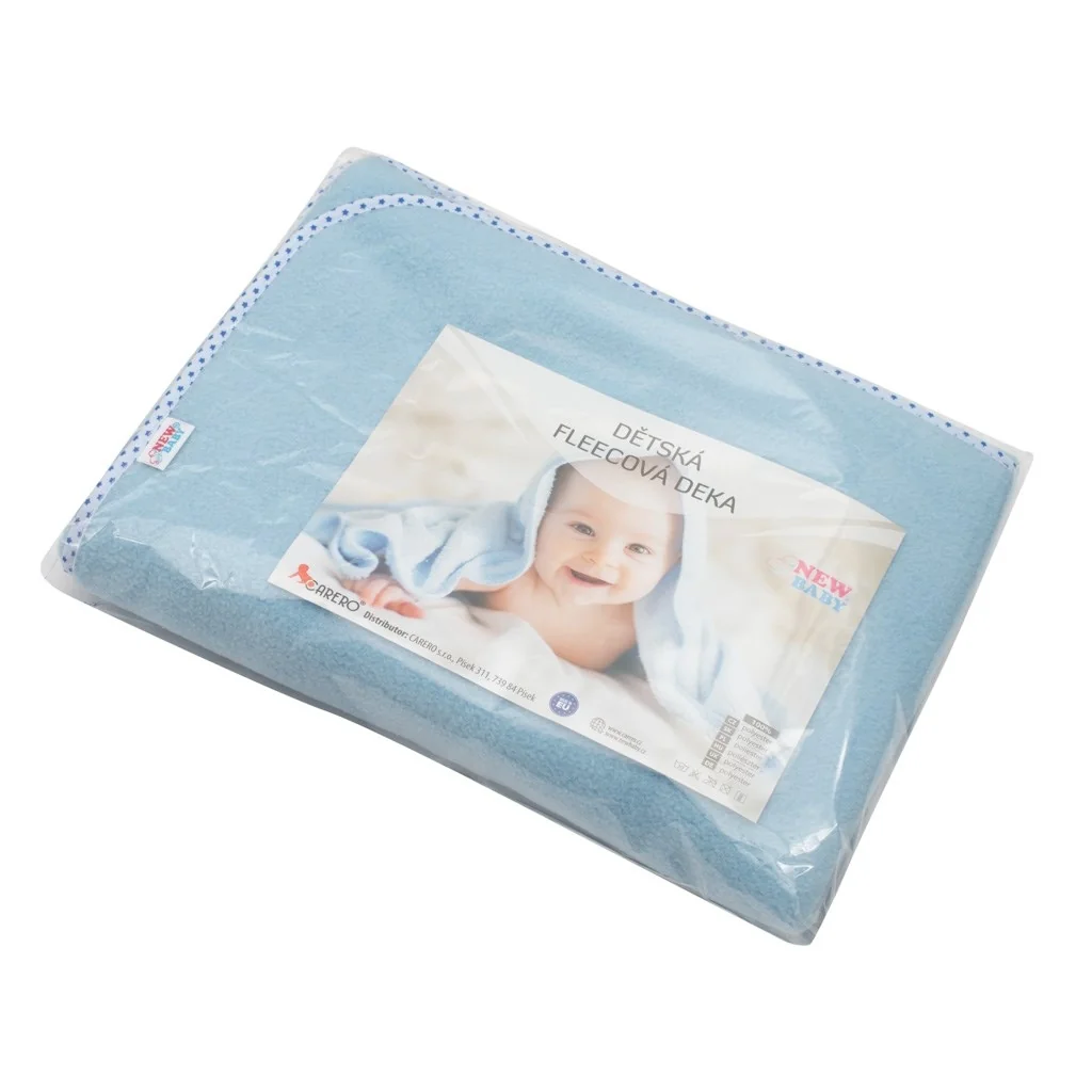 Detská fleecová deka New Baby 100x75 modrá hviezdičky , 20C44238