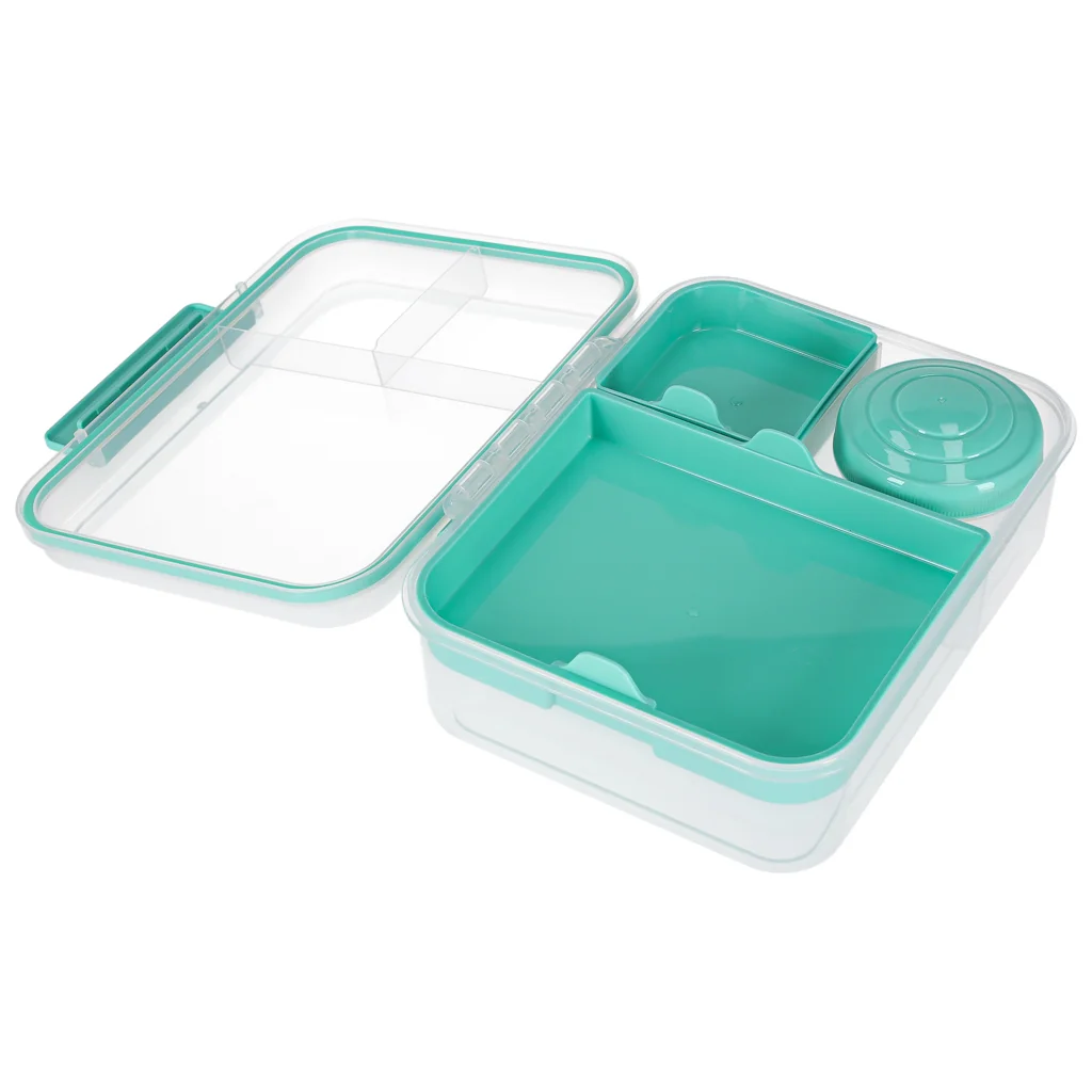 Obedový box s priehradkami 2200 ml mätový