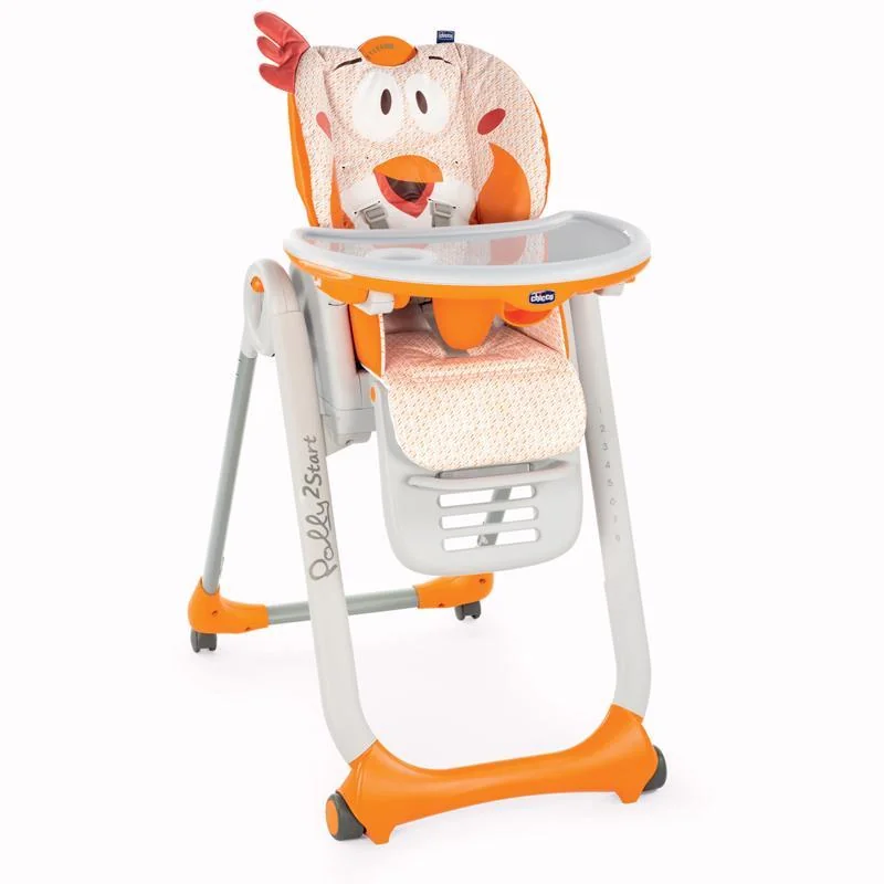 CHICCO Stolička jedálenská detská Polly 2 Start - Fancy Chicken 1×1 ks, jedálenská stolička