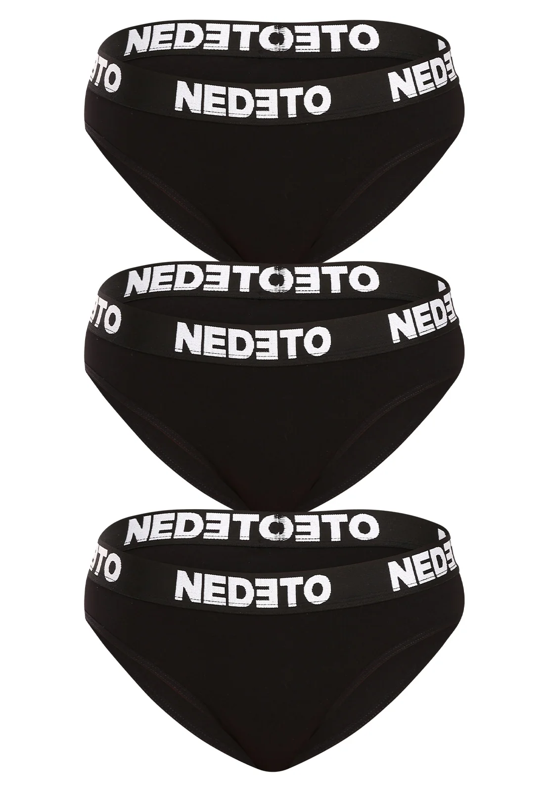 3PACK dámske nohavičky Nedeto čierne (3NKB001) S