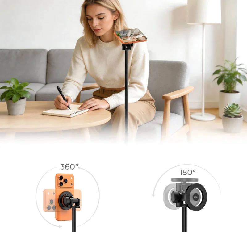 Tech-Protect L03S MagSafe Bluetooth selfie tyč, čierna