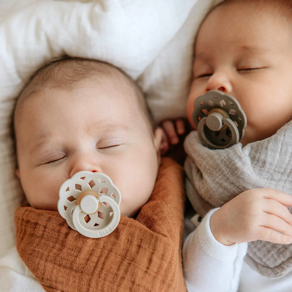 BIBS Boheme cumlíky z prírodného kaučuku 2ks - veľkosť 2 Baby Pink / Plum