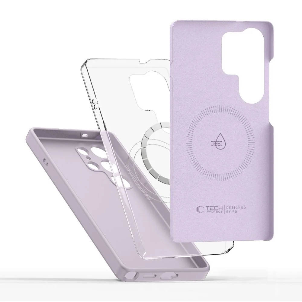 Tech-Protect Liquid Silicone MagSafe kryt na Samsung Galaxy S25 Ultra, fialový fialový