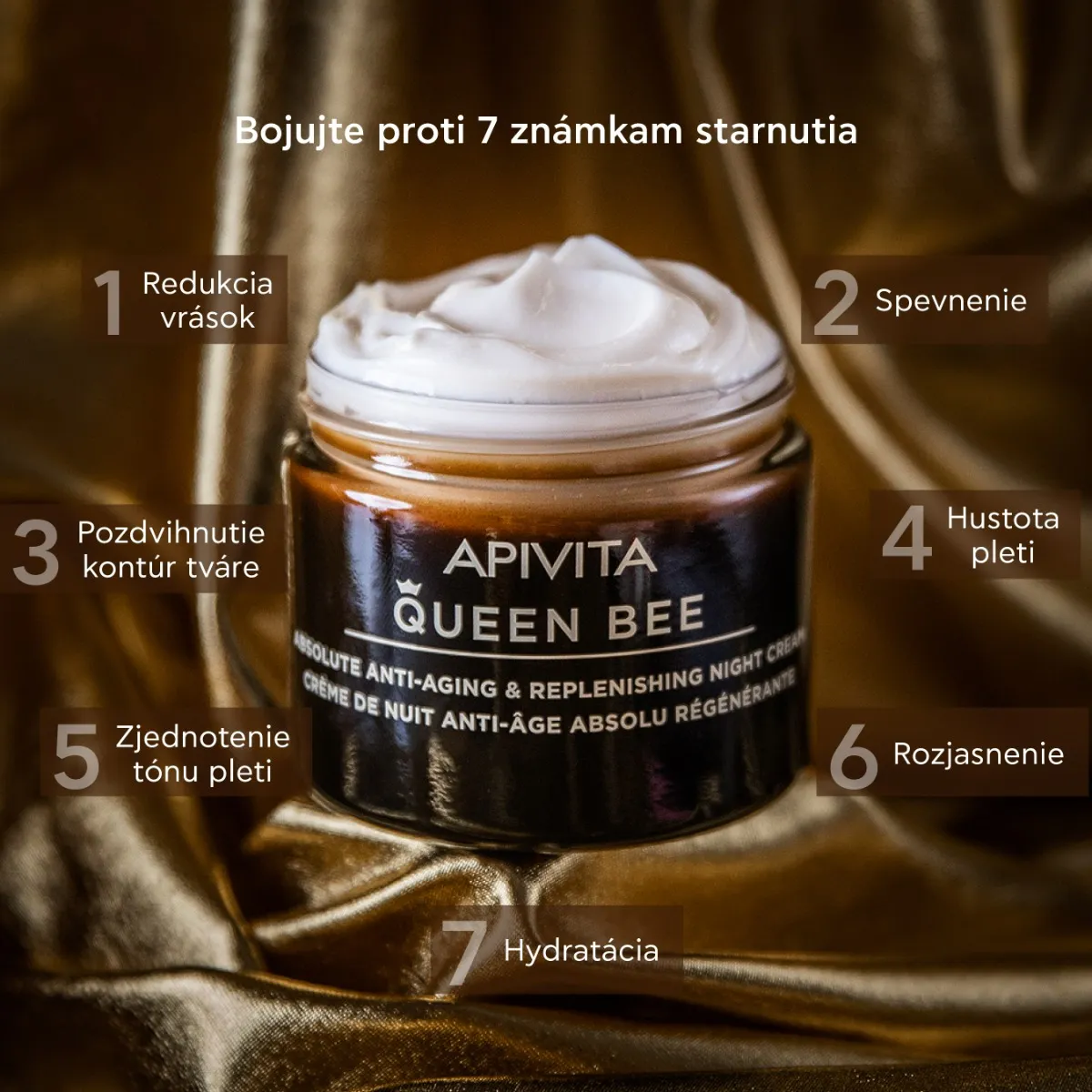APIVITA Queen Bee Age Defense Night Cream, 50ml 1×50 ml ultra-výživný nočný anti-age krém