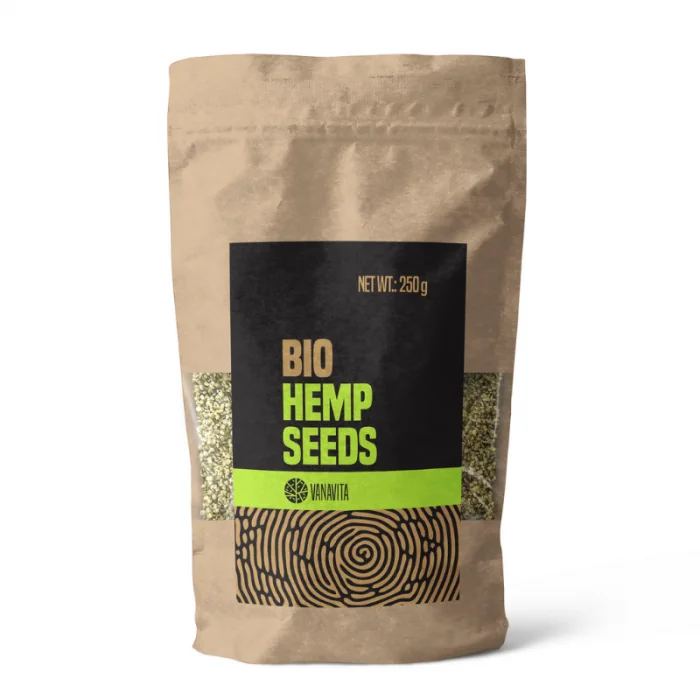 Gymbeam vanavita bio konopne semienka lupane 50 g 1×50 g, bio konopné lúpané semienka